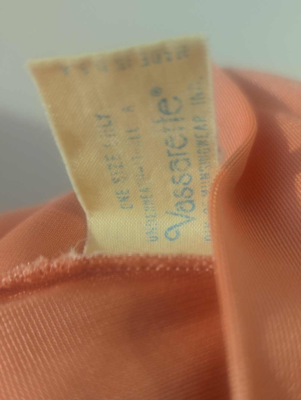 Vassarette Vintage Coral Pink Caftan Nightgown with Button Placket - Picture 8 of 10